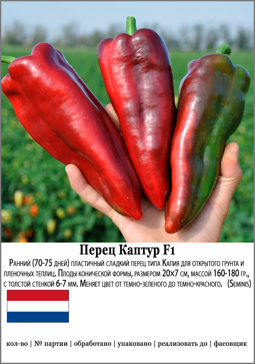 Семена SEEDSPOST Перец сладкий Каптур F1, 5 шт. Мировые хиты Seminis Элитные семена
Семена SEEDSPOST Перец сладкий Каптур F1, 5 шт. Мировые хиты Seminis Элитные семена