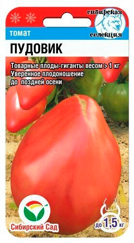 

Семена Сибирский сад Томат Пудовик, 20 шт. Сибирская селекция