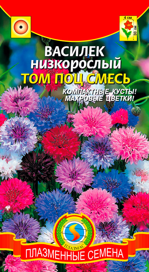 

Семена Плазмас Василек низкорослый Том Поц, 0,2 г
