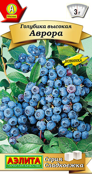 

Семена Аэлита Голубика высокая Аврора, 0,01 г Сладкоежка