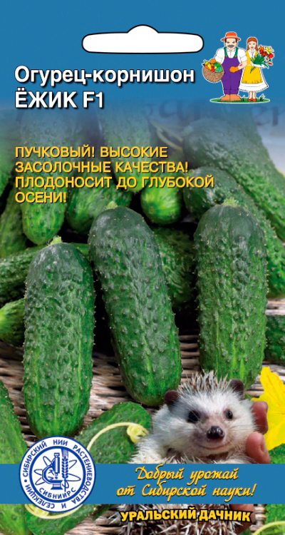 

Семена Уральский дачник Огурец - корнишон Ёжик F1, 10 шт. Селекция СИБНИИРС
