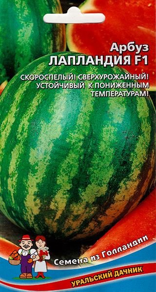 

Семена Уральский дачник Арбуз Лапландия F1, 3 шт. Семена из Голландии