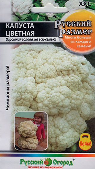 Семена Русский огород Капуста цветная Русский размер, 50 шт.