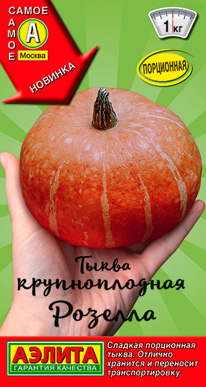 

Семена Аэлита Тыква крупноплодная Розелла, 2 г Самое самое