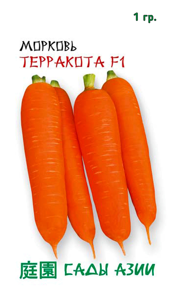 Семена Сады Азии Морковь Теракота F1, 1 г Takii