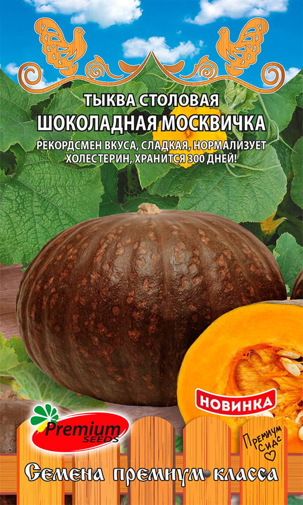 Семена Premium seeds Тыква мускатная Шоколадная Москвичка, 7 шт. Любовь да голуби