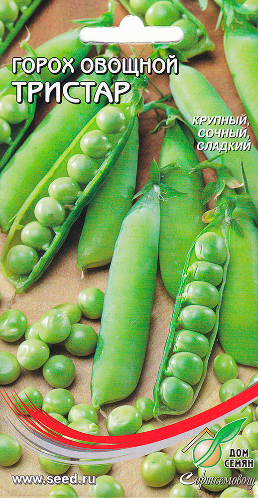 

Семена Дом семян (Сортсемовощ) Горох овощной Тристар, 50 шт.