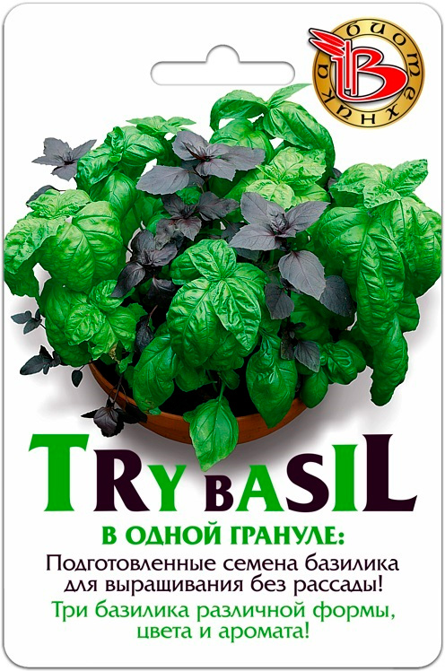 

Семена Биотехника Базилик Try Bazil БукетАрома, 8 гранул