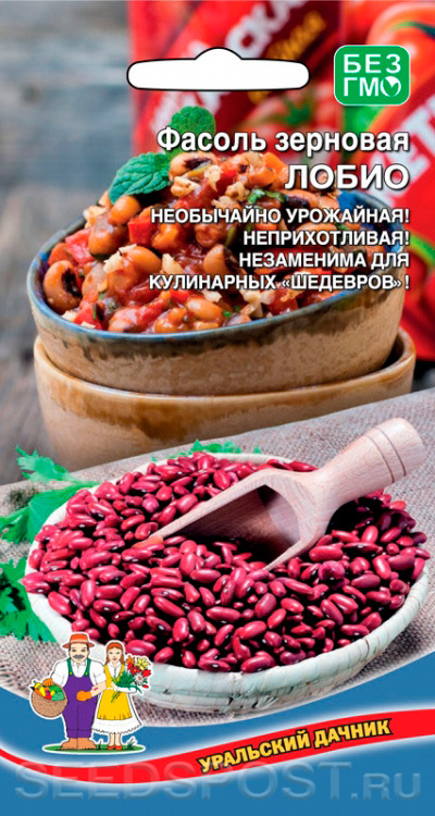 Фасоль зерновая Лобио, 10 шт., купить в интернет магазине Seedspost.ru