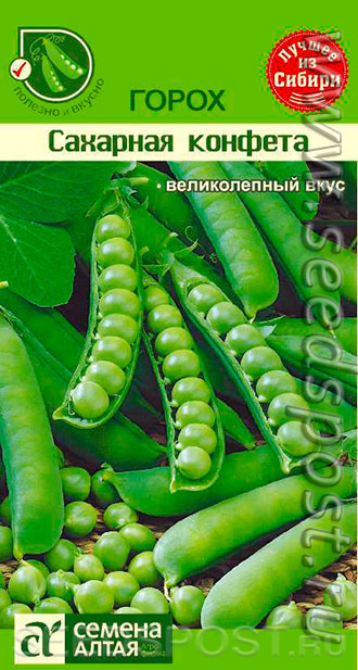 Горох Сахарная Конфета, 10 г , купить в интернет магазине Seedspost.ru