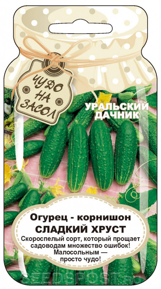 Огурец - корнишон Сладкий хруст, 10 шт. Чудо на засол, купить в интернет магазине Seedspost.ru